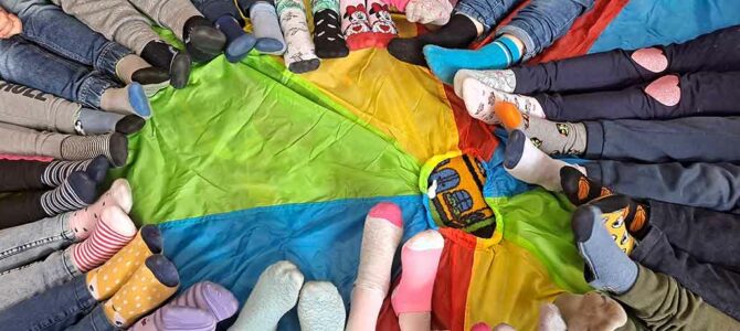 Skarpetkowe wyzwanie w oddziale przedszkolnym Ob